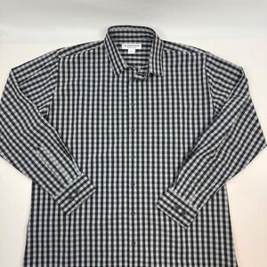 Mizzen+Main Performance Menswear Mens XL Black White Gingham Check